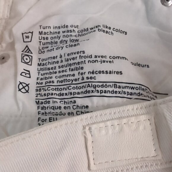 3/$20 BDG Urban Outfitters Mid Rise Shortie Shorts White Denim Jean Stretch - Picture 12 of 14